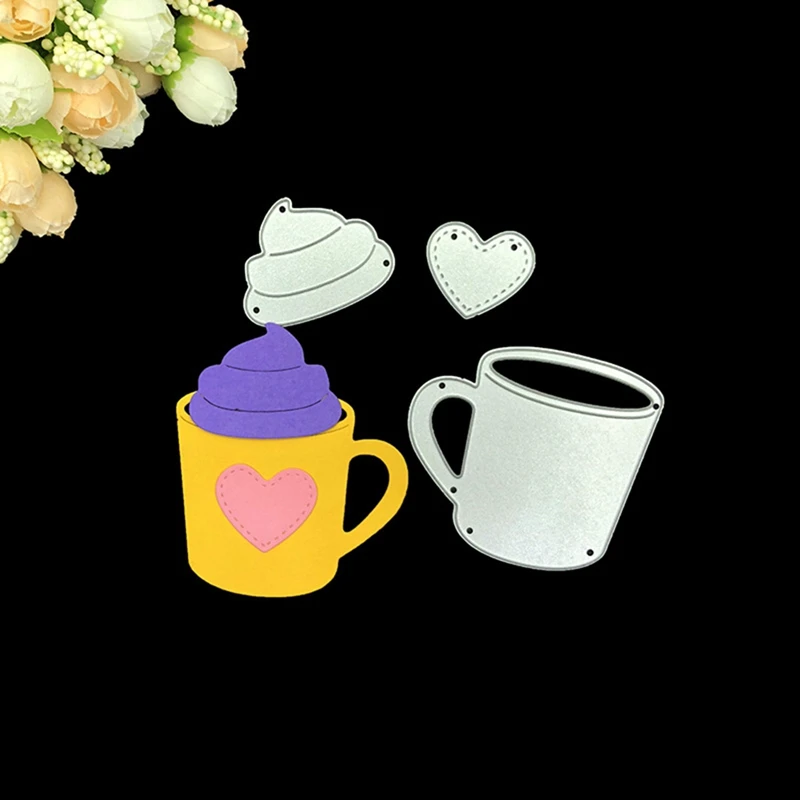 Металлические Вырубные штампы с тиснением сделай сам трафареты для чашки кофе