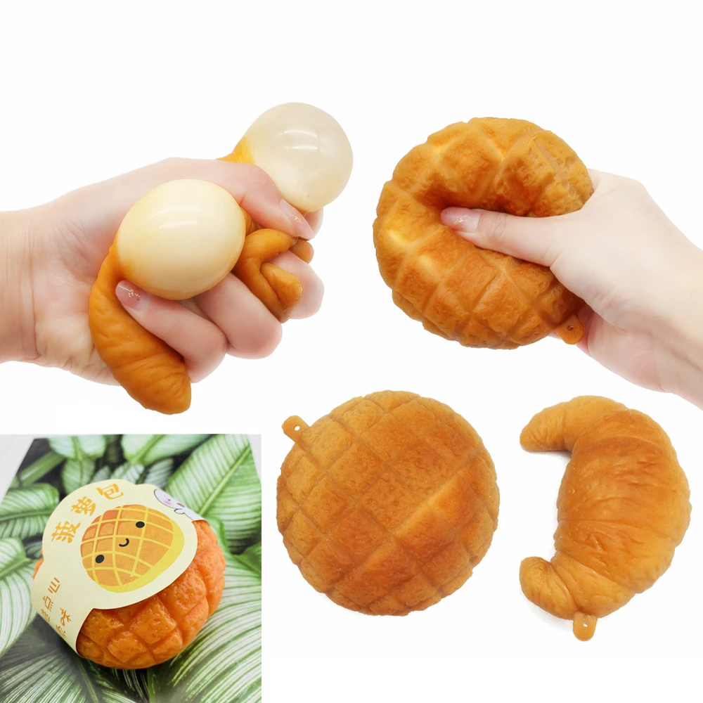 

Игрушка-антистресс для детей, Сжимаемый мяч с имитацией ананаса, пучок, мягкая игрушка-антистресс для снятия стресса