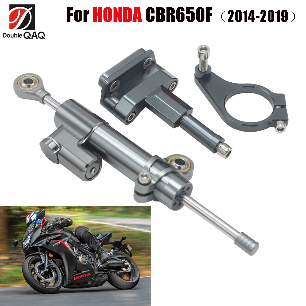 

For HONDA CBR650F CBR 650F CBR650 F 2014 2015 2016 2017 2018 2019 Motorcycle CNC Adjustable Steering Damper Stabilizer Mounting