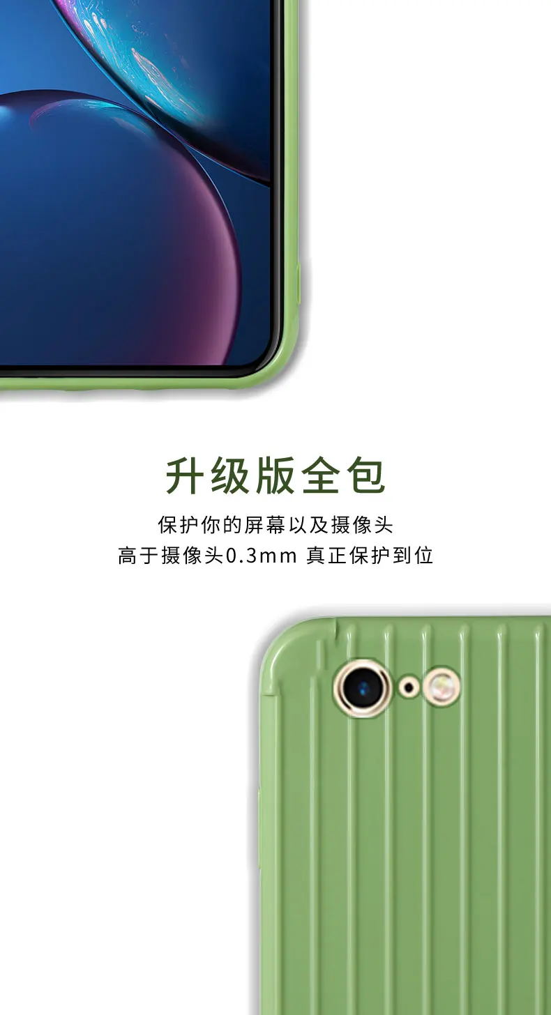 Роскошный багажный чехол для телефона для iPhone XS MAX, Модный милый чехол, чехол для багажника из ТПУ, силиконовая задняя крышка для iPhone X, 8, 7, 6, 6S Plus, чехол