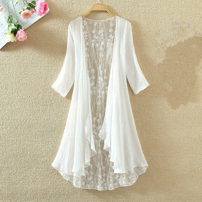 Блузка женская летняя повседневная из хлопка и льна|Блузки| |