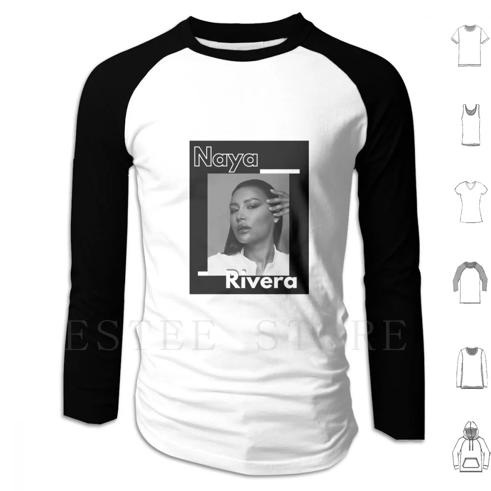 

Naya Rivera Black And White Hoodies Long Sleeve Naya Rivera Glee Santana Lopez Brittany S Pierce Naya