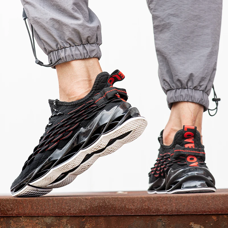 SMS Outdoor Men Shoes Running Shoes for Men Jogging Walking Sports Breathable Blade Shoes High-quality Sneakers Lace-up Sneakers