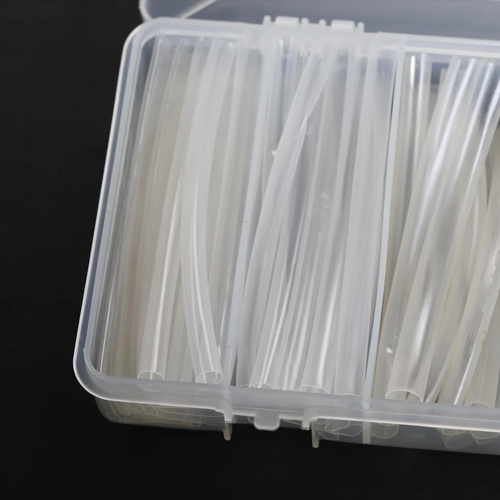 150Pcs Clear 100mm Polyolefin Shrinking Assorted Heat Shrink Tube 2:1 Wrap Wire Cable Transparent Insulated Sleeving Tubing Kit |