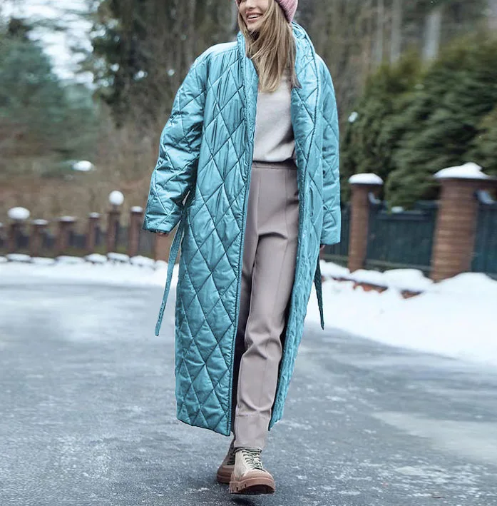 

Модная новинка 2021, Женское пальто-пуховик FAKUNTN большого размера, длинная парка, повседневная верхняя одежда