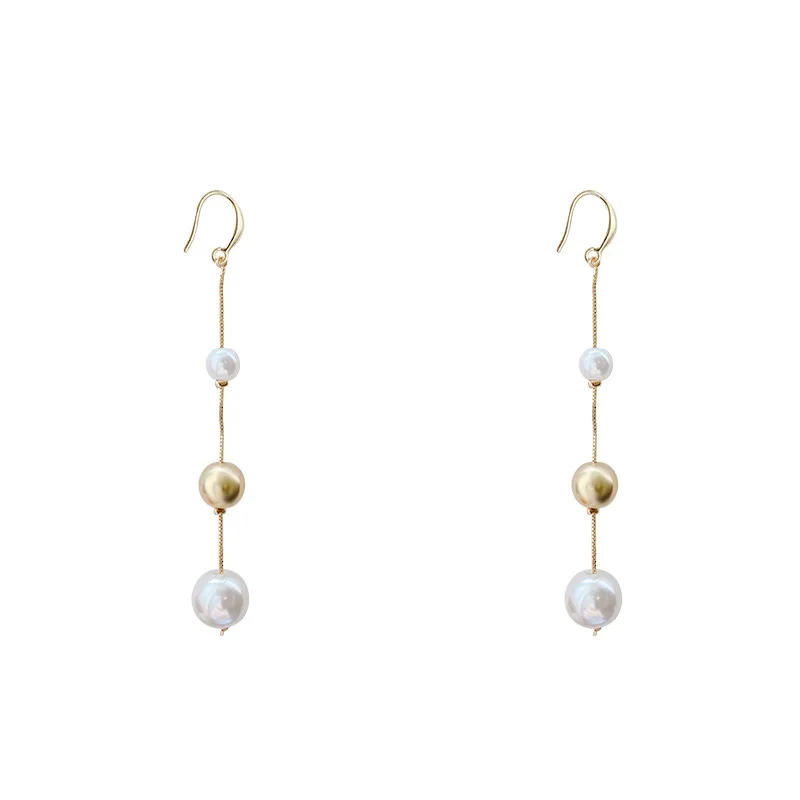 

boucle doreille femme 2020 Super Fairy earrings fashion jewelry long women pearl butterfly earrings long for women
