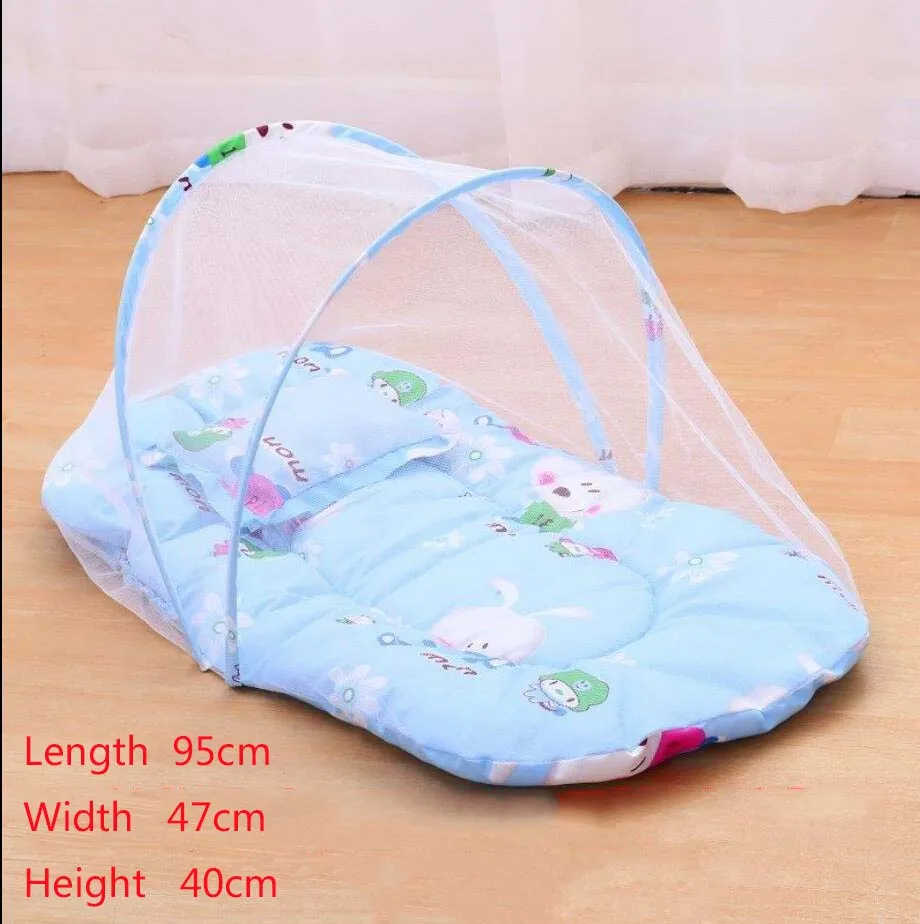 Портативный в сложенном виде цветная москитная сетка для детей От 0 до 3 лет