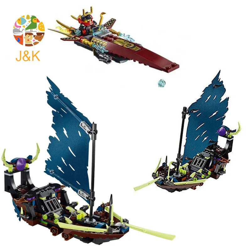 70732 1069 шт серии ниндзя Stiix Ghost Dragon Base Batttle корабль лодка строительные блоки