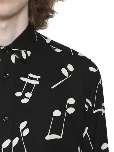 Мужская рубашка с длинными рукавами шелковая принтом костюмы для певиц осень 2019 |