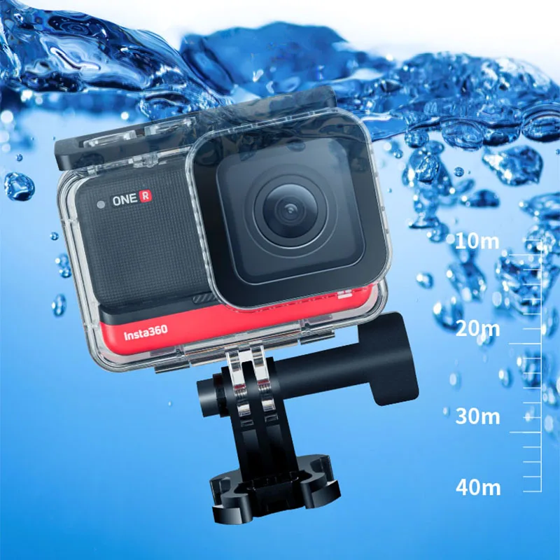 

40M Underwater Diving Case Waterproof Camera Housing Protective Shell Case for Insta360 ONE R 4K Wide-angle Edition Accessories