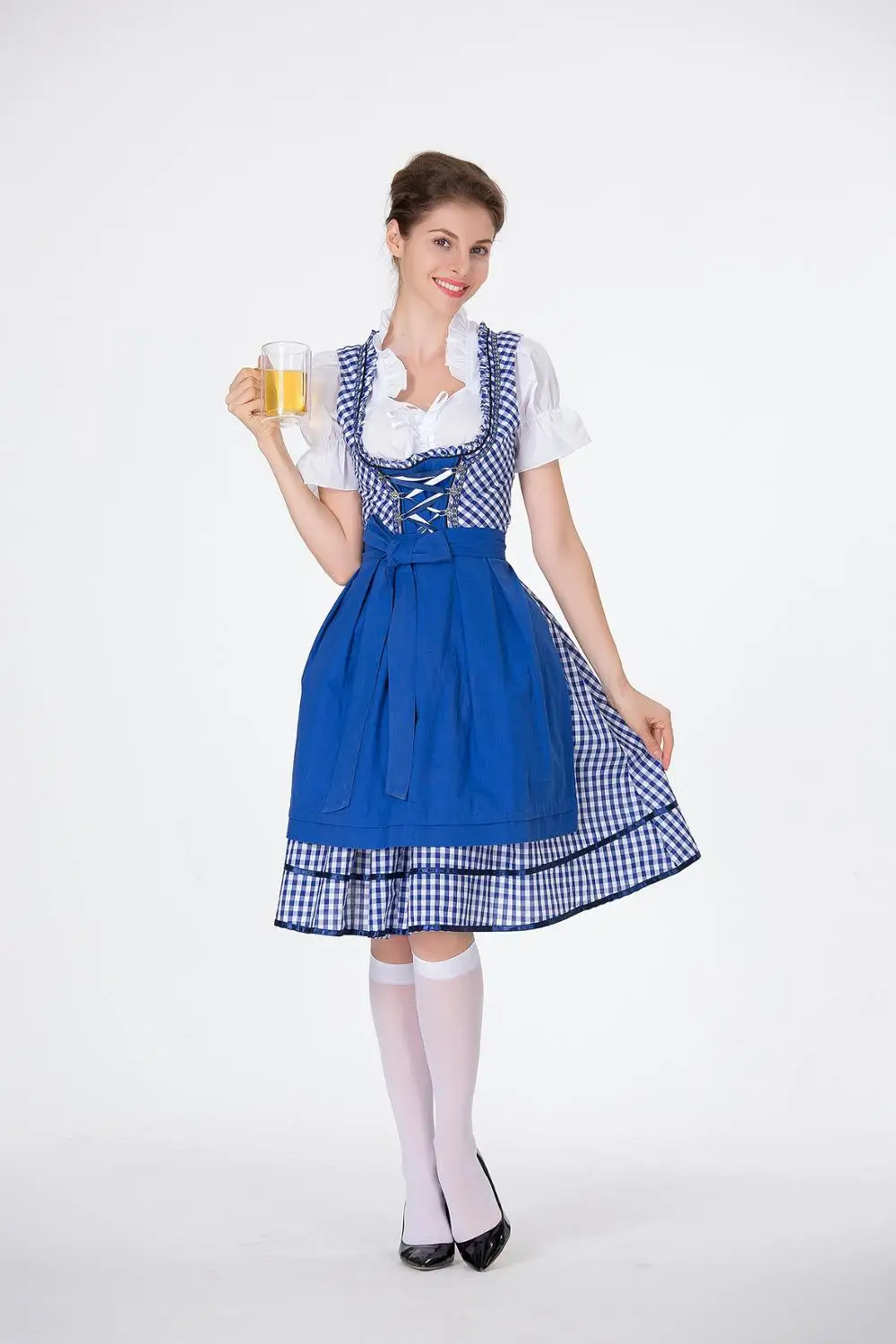 Размеры S-3XL Октоберфест Dirndl официантка в пивном баре взрослый костюм Для женщин