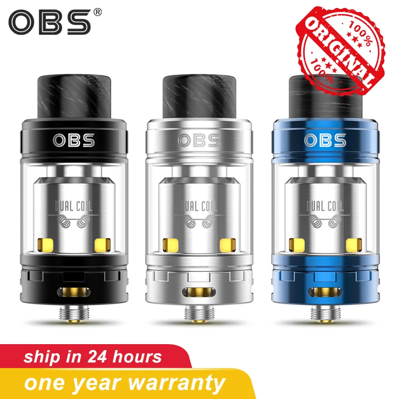 Оригинал OBS Crius 2 двойная катушка RTA Vape бак с 4 мл пополняемая емкость атомайзер для