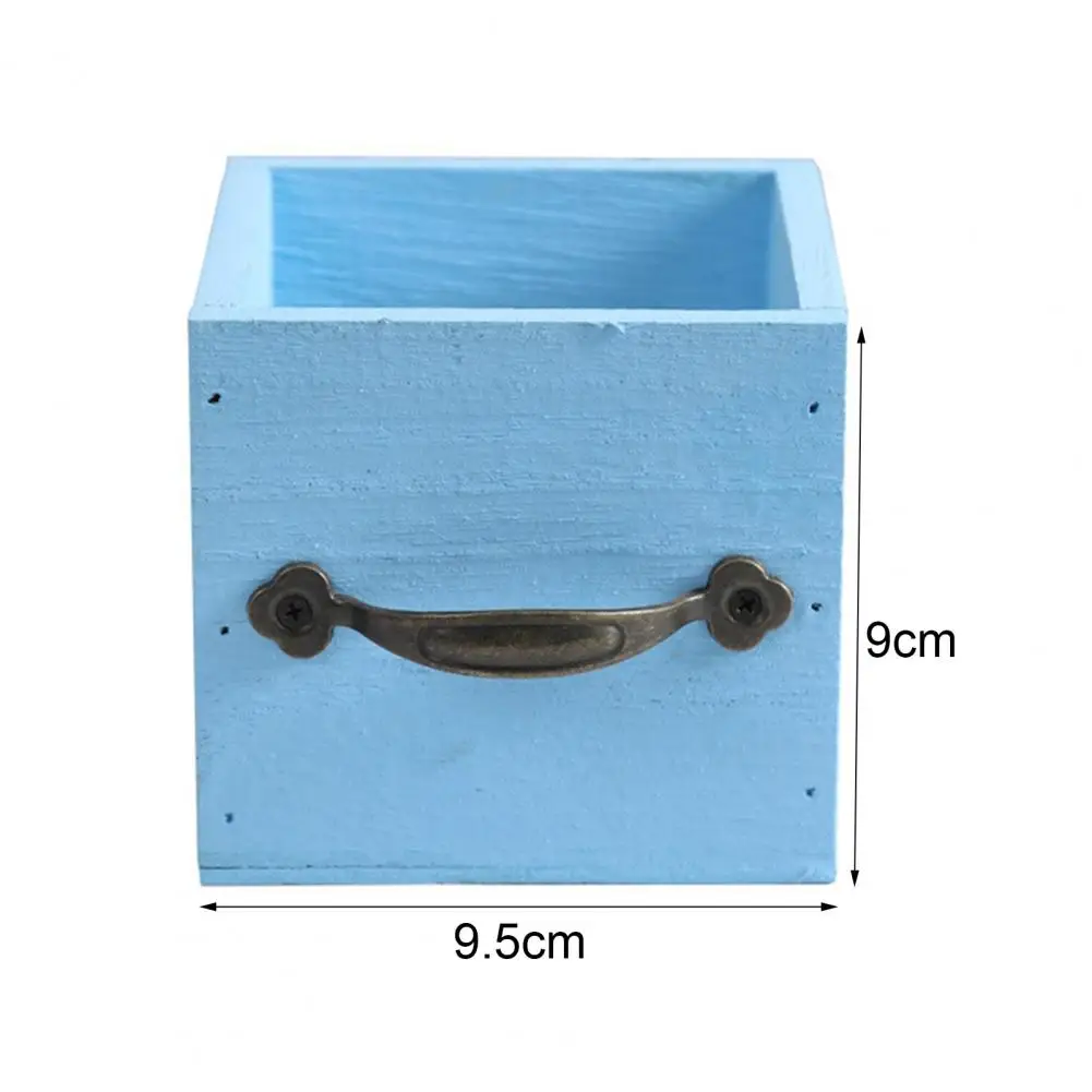 Vintage Style Cube Decorative Flower Basket Reusable Wood Arrangement Small Plant Pot Storage Office Decor | Дом и сад