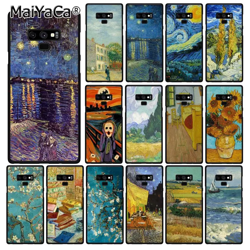 Чехол для телефона MaiYaCa Van Gogh Звездная ночь картина маслом Samsung Galaxy A50 A70 A20 A30 Note9 8