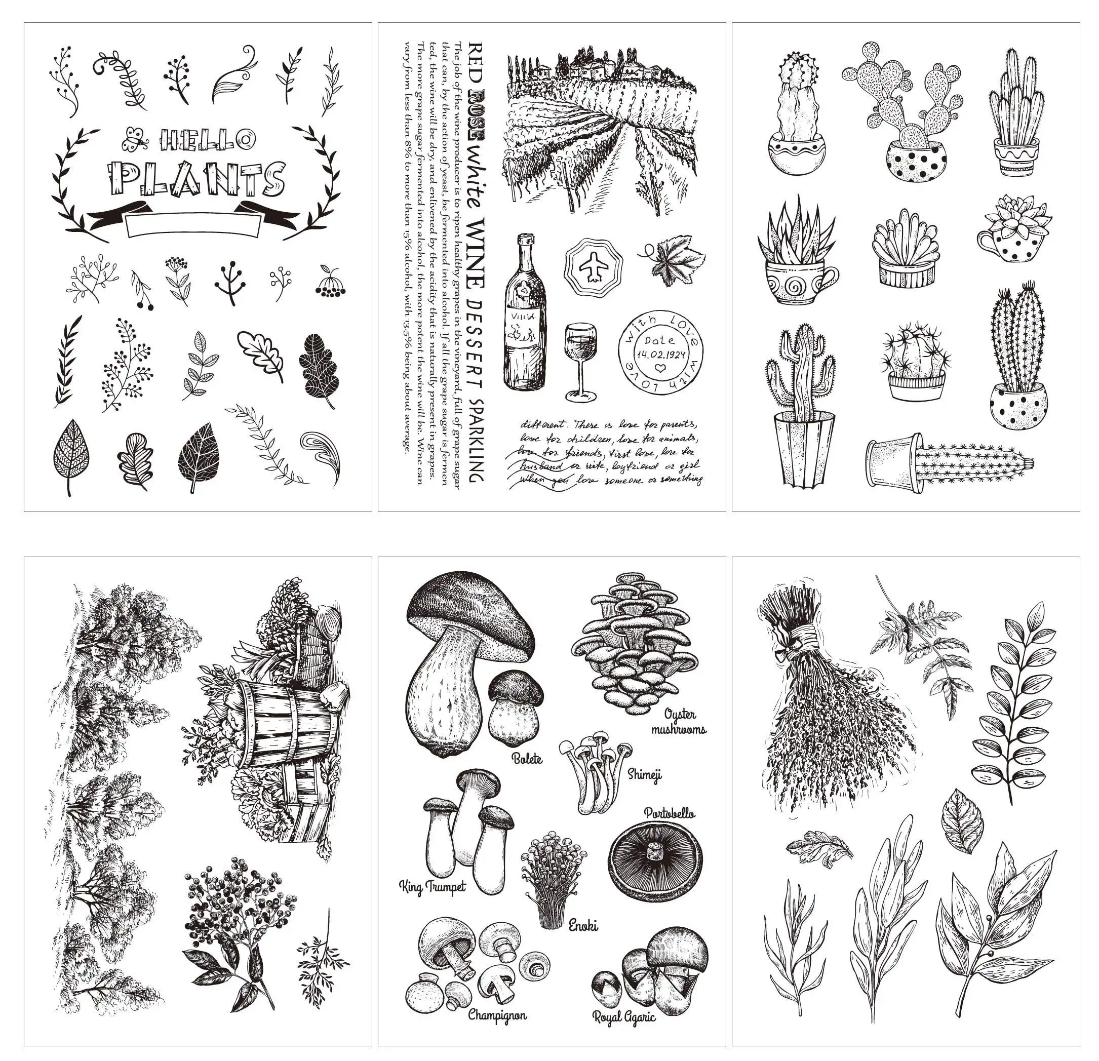 Прозрачная силиконовая печать милых мультяшных животных для скрапбукинга