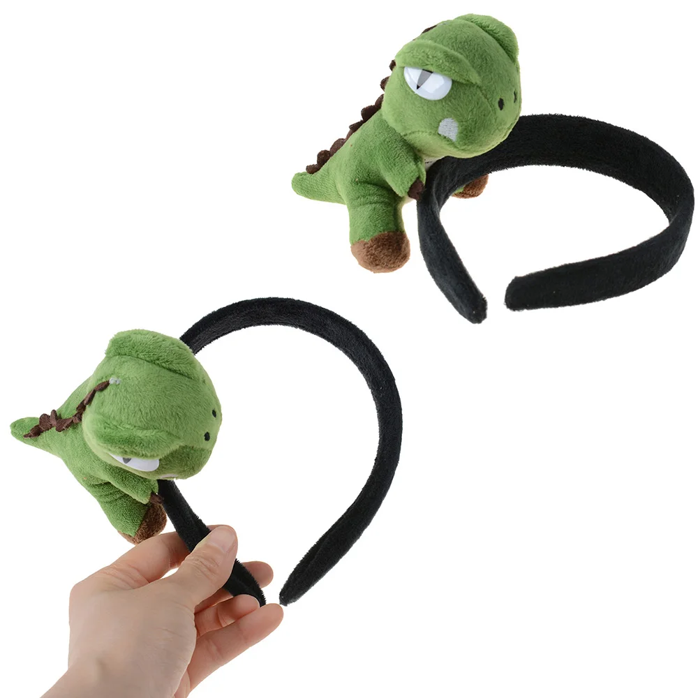 Лидер продаж милые девушки плюшевые динозавры Повязка на голову заколки для