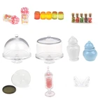 1:12 миниатюрный кукольный домик, стеклянные банки для закусок, банки для конфет, банки для еды, кухонные украшения, аксессуары для кукол, детские игрушки, 24 вида