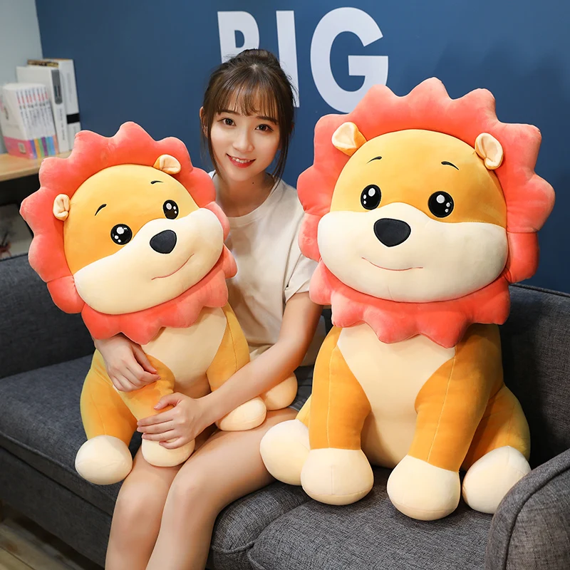 

Hot New Hice 50CM/60cm Cute Sun Flower Happy Lion Plush Toys Stuffed Animal Hug Doll for Kids Baby Lovely Cartoon Christmas Gift