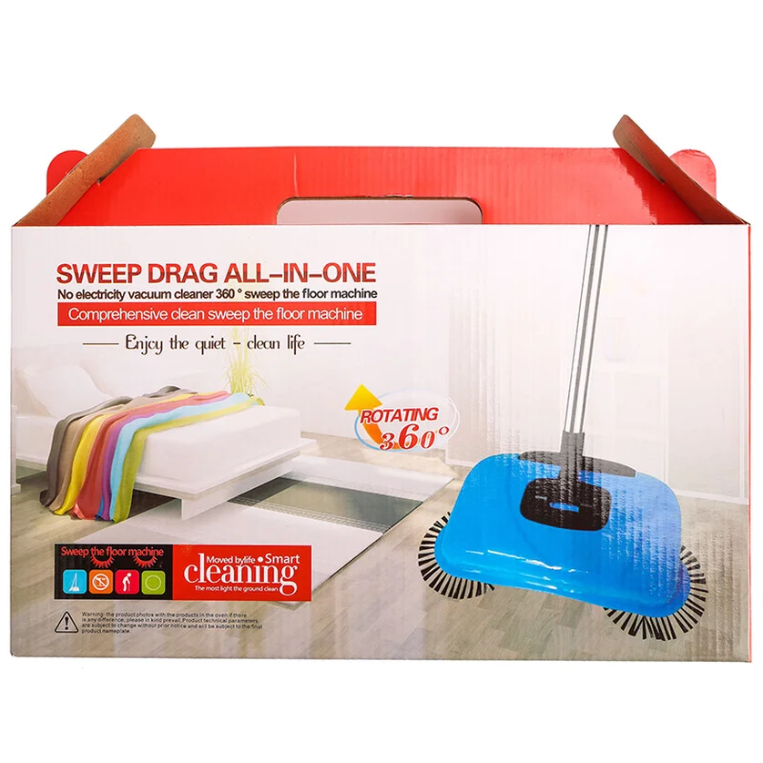 Новый автоматический ручной толчок бытовой ленивый метла 360 градусов