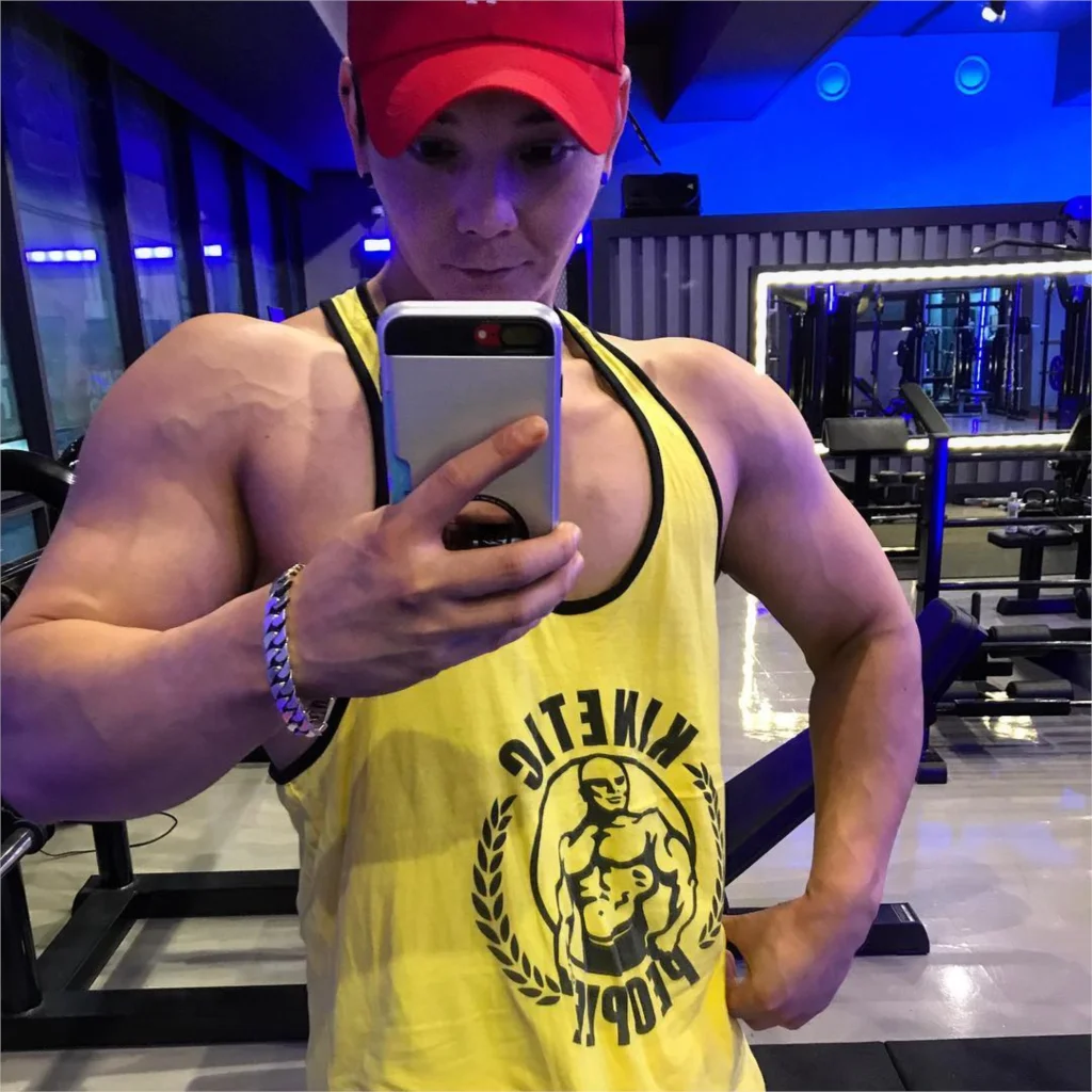 Мужская майка без рукавов для спортзала летняя бега хлопковая дышащая мужская