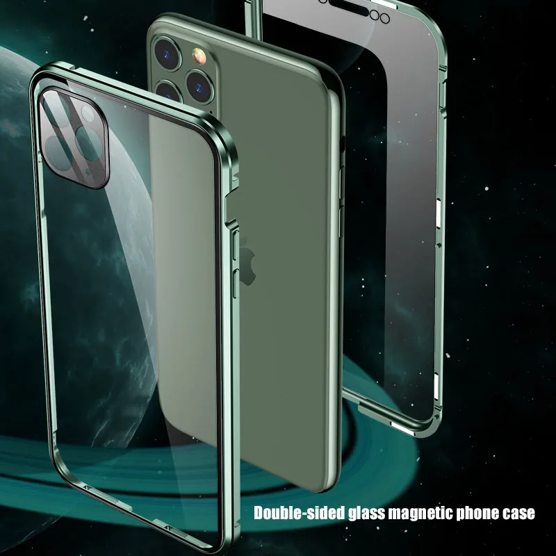 

360 Metal Magnetic Case For iPhone 11 Pro Max Cases For iPhone X XR XS MAX 7 8 6 6S Plus Cover Coque