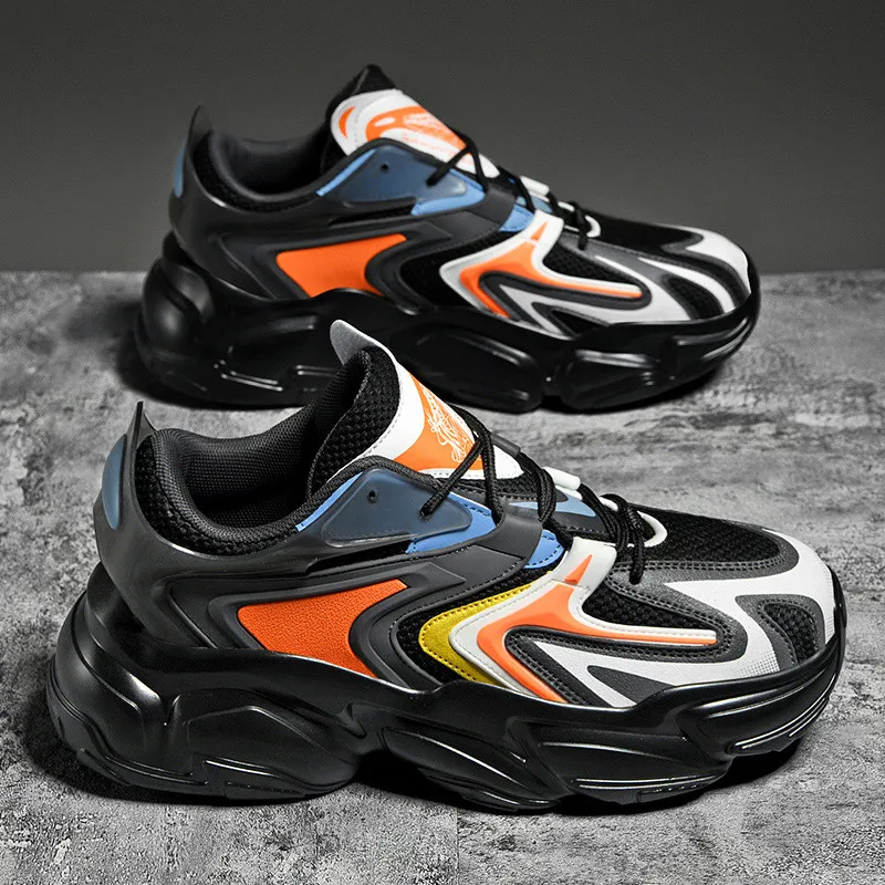 

Нескользящие плоские износостойкие легкие Нескользящие Дизайнерские кроссовки на толстой подошве износостойкие мужские кроссовки для бе...