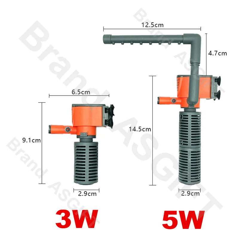 Погружной аквариумный фильтр 3 Вт 5 тихий внутренний насос циркуляция кислорода и