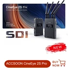 Беспроводная система передатчика ACCSOON CineEye 2 2S Pro SDI + HDMI-совместимая Двухдиапазонная передача 1200ft для приемника видео изображения