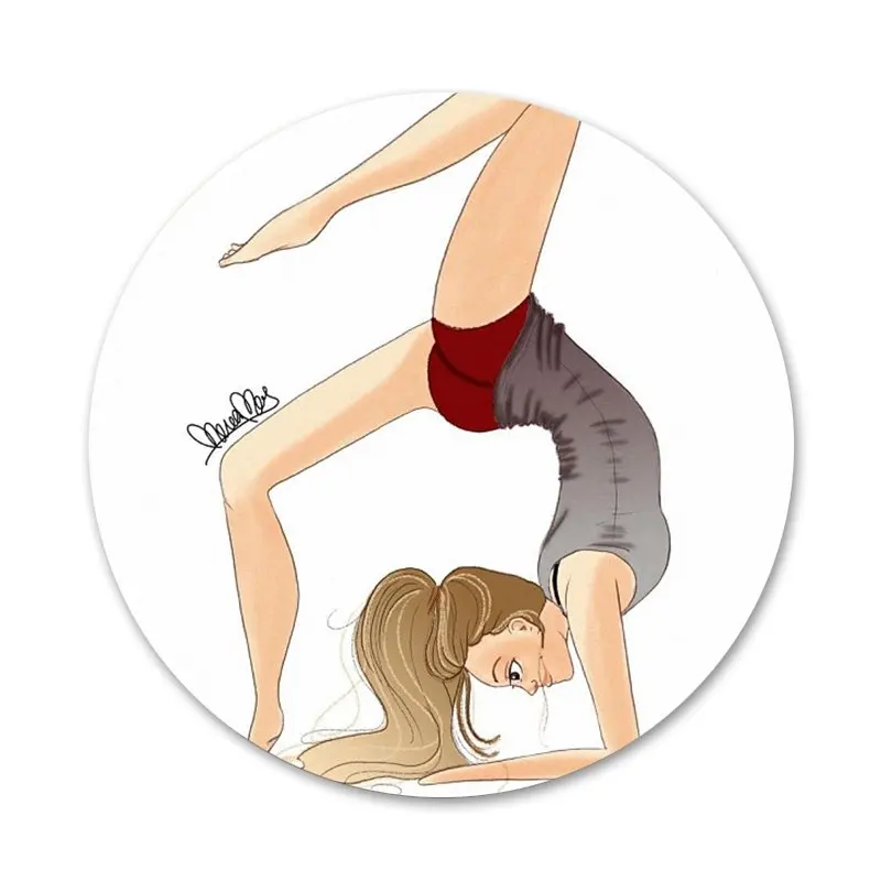 

Yoga Girl Lovely Badge Brooch Pin Accessories For Clothes Backpack Decoration gift