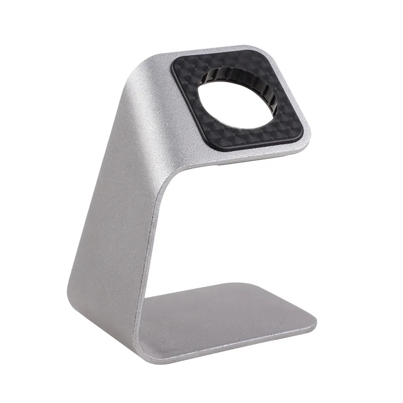 GOOSUU Black Smart Watch Stand For Apple Watch Metal Aluminum Plastic Watch Holder Stand / Charging stand and charging cable