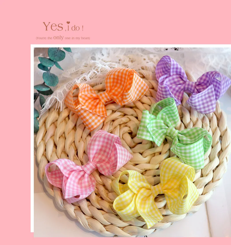 Лидер продаж комплект из 2 предметов 3 1 дюймов в мелкую клетку ленты бант для