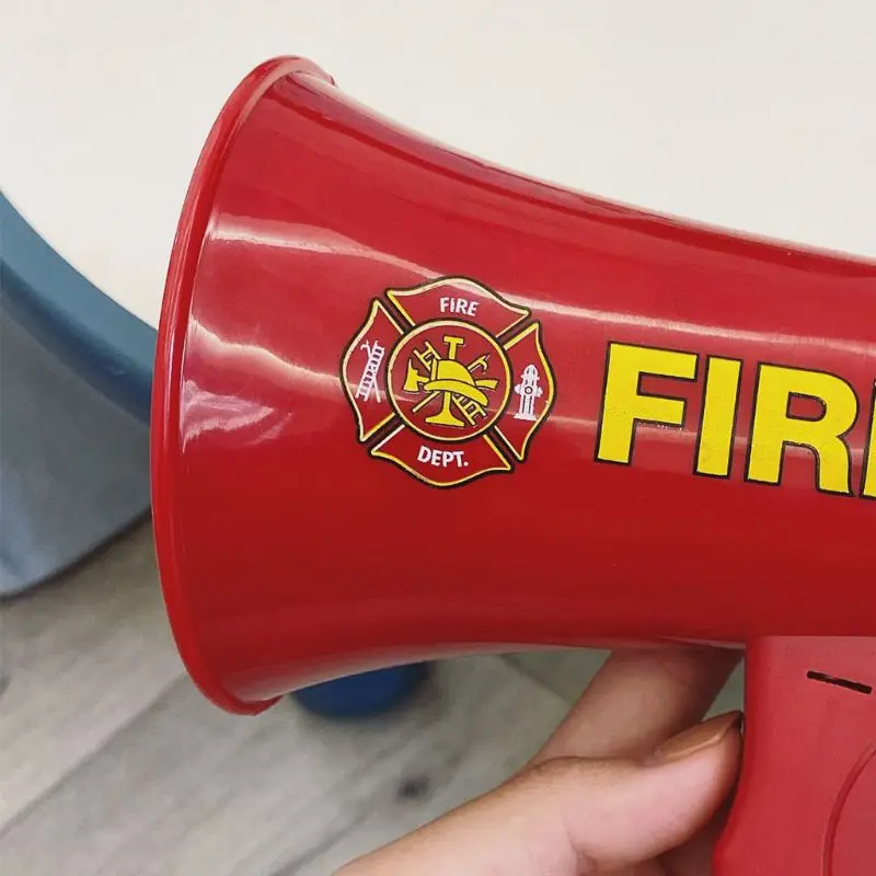 

Fire Fighting Megaphone for Kids Pretend Cosplay Firemen Portable Hand Loud Clear Speaker Toys