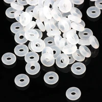 100pcslot 4 5mm6mm7mm8mm white rubber stopper rings charms fit leather rope non slip jewelry making diy positioning beads