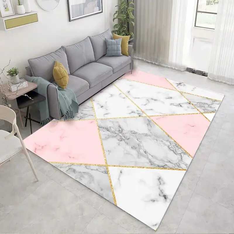 

Nordic Modern Minimalist Geometric Carpet Living Room Bedroom Fully Covered Bedside Blanket Household Coffee Table Floor Mat