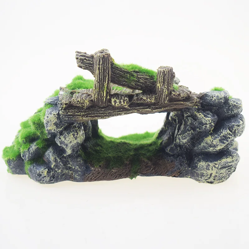 Полимерный мост для аквариума пещера игр декор орнамент ландшафт подводное