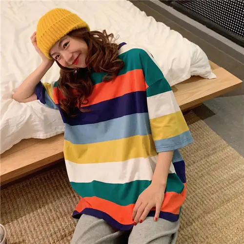 

2020 Summer Fashion T Shirt Women Blue Tshirt