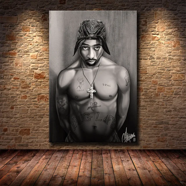 Подарочный плакат Тупак Шакур 2PAC внешняя права реестровая звезда печать
