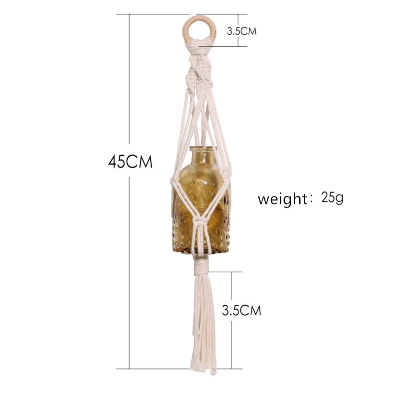 

Nordic Style Handmade White Cooton Home Decoration Wall Hanging Basket Ornament Girl Children Gifts Room Decoration Long Tassel