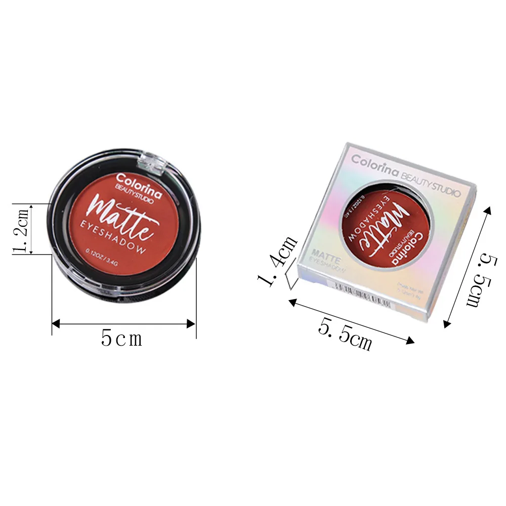 1pc 12 Colors Natural Matte Single Eye Shadow Palette Waterproof Pigment Glitter Eyeshadow Pallete Makeup Cosmetic TSLM2 |