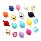 5 комплектов, круглые магнитные застежки с подвесками в виде сердца