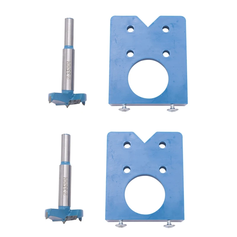 

2X Drill Bits Set for Hinge with Concealed Hinge Boring Jig 2Pcs Wood Cutter Carpenter Woodworking Diy Tools