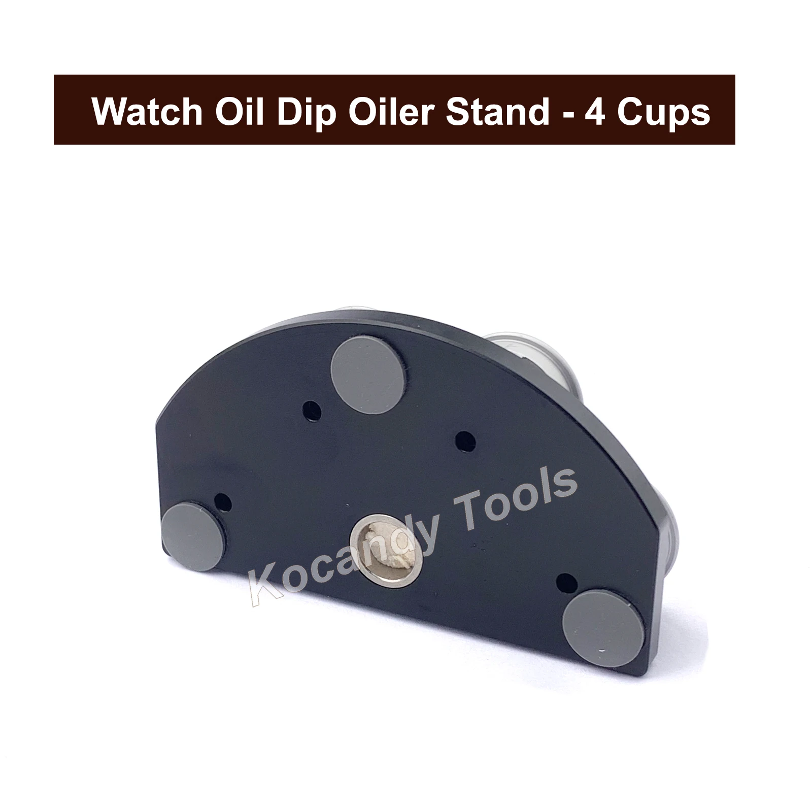 Watch Oil Dip Oiler Stand Die-Cast  4 Oiler Dishes with Cover Watchmaker Repair Tools