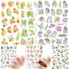 1 лист наклеек для ногтей модные наклейки для ногтей узор для лица геометрические узоры переводки искусство 3D клейкие слайдеры аксессуары для маникюра