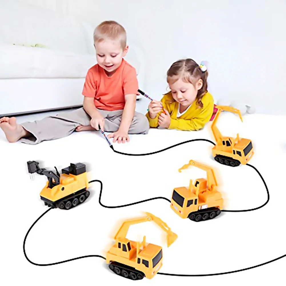 

New Children electric toy induction car Plastic Pen Inductive Automatic Car Cognize Road Follow-Line You Draw Toys for Kids