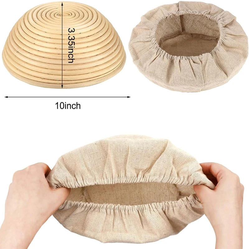 

6pcs Cotton Linen Proofing Bread Basket Dough Fermentation Bag for Baking Cake 91AD