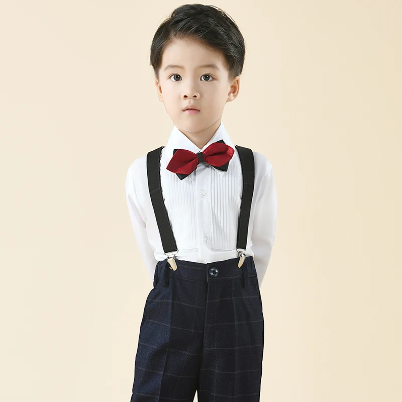 Flower Boys Wedding Suit Set Kids Autumn Spring Blazer Pants Gentlemen Performance Children Tuxedo Jacket Outfits