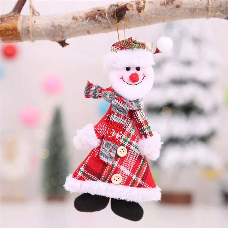 B Christmas Tree Decorations for Home Santa Claus Snowman Christmas Ornaments Supplies Pendant Kids Xmas Christmas Gifts - Цвет: B