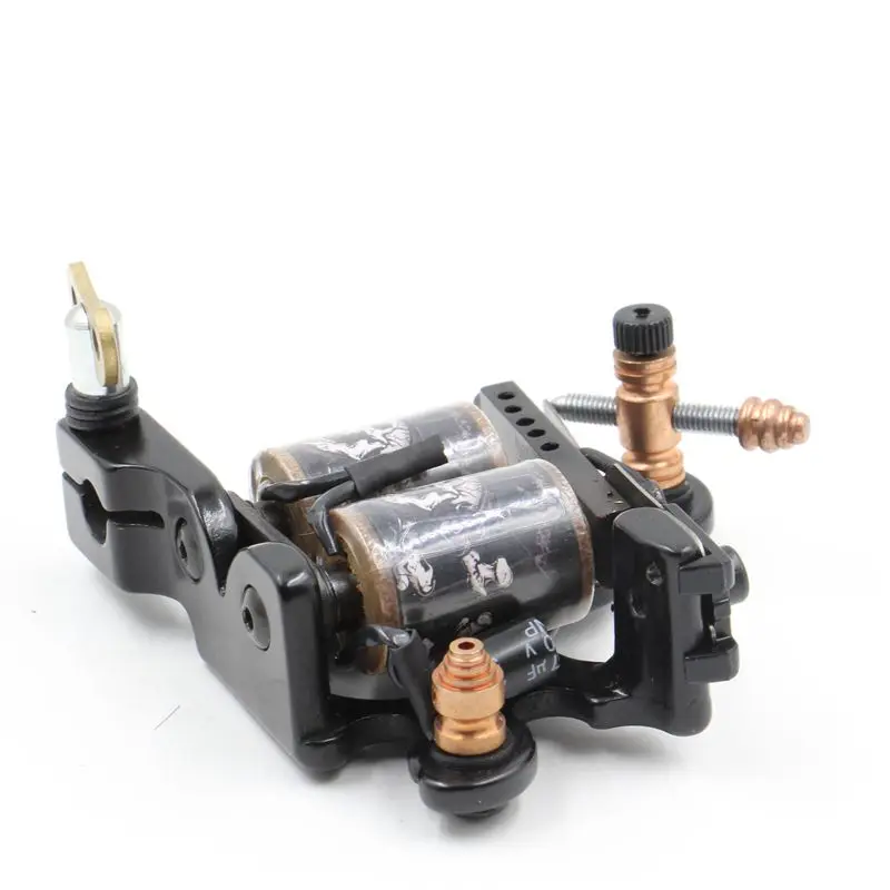 

Hot Sales Wire Cutting 10 Wrap Coils Tattoo Machine For Liner And Shader Black Color Iron Tattoo Supplies Free Shipping