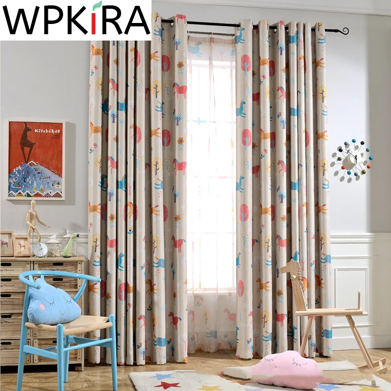 Современные шторы с мультяшным рисунком для детей спальни маленьких девочек