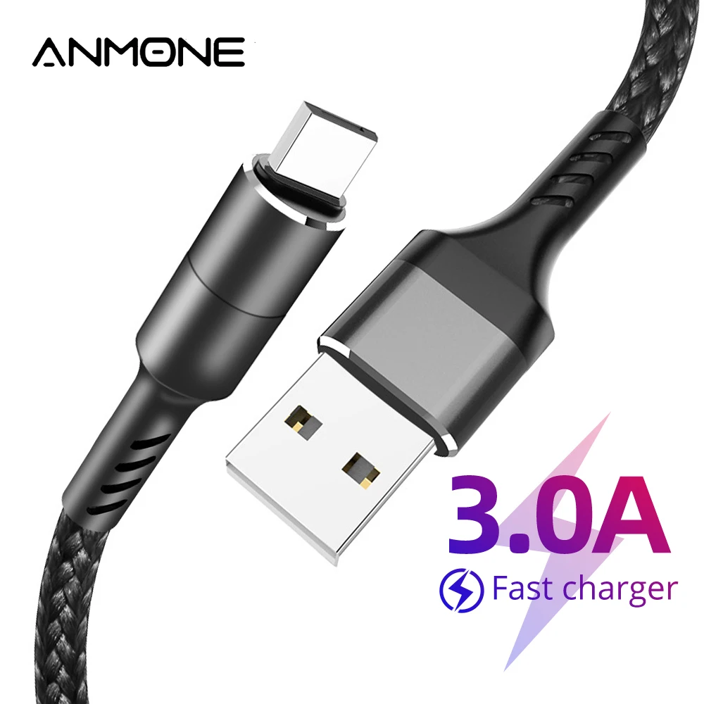 ANMONE 3A USB кабель для быстрой зарядки Micro Type C мобильный телефон зарядный провод Huawei
